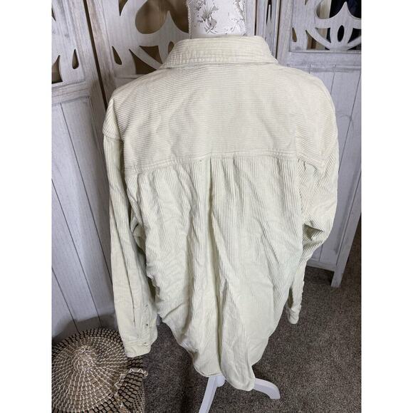 Urban outfitters Corduroy Shirt Jacket Unisex Large Shacket Light Green - Picture 2 of 7